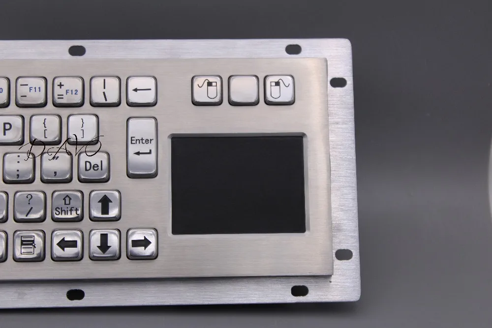 USB клавиатура для киоска из нержавеющей стали IP65 с тачпадом металлическая