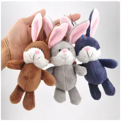 Длинное ухо кролика плюшевые брелок с игрушкой рынка раскладушка куклы, плюшевые брелок 18 см 4 цвета wj04