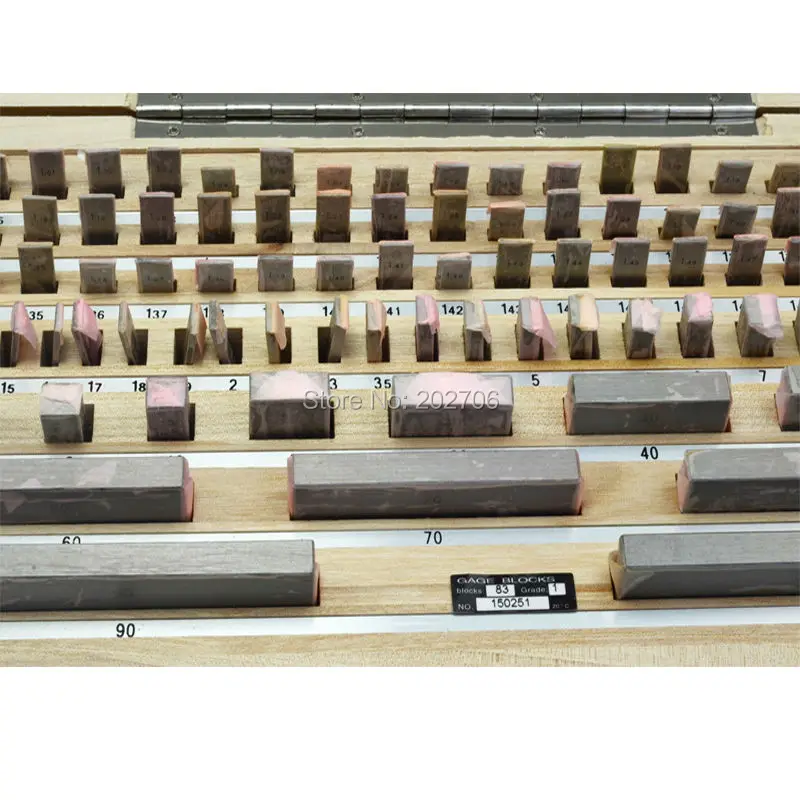 High Precision 0.5-100mm Block Gauge Set 83pcs/set 0 Grade 