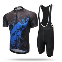 XINTOWN велосипедная Одежда для велоспорта Джерси наборы костюмы с короткими рукавами Мужская одежда нагрудник шорты велосипедная одежда