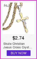 Skute Jesus, ожерелье из нержавеющей стали с подвеской в виде Креста для мужчин и женщин, простой: золото, серебро, черное распятие, ожерелье, украшение для молитвы, подарок