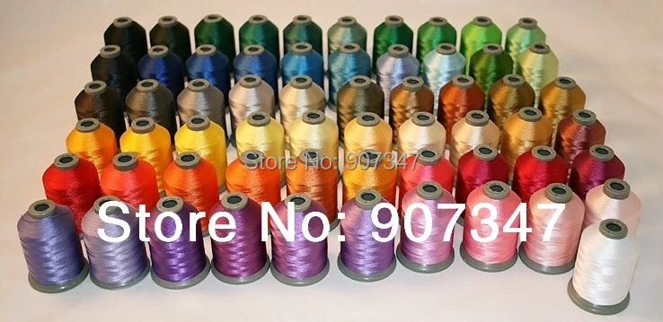

Free shipping gift thread 61 assorted Brother color embroidery thread + 25 colored prewound bobbin size A