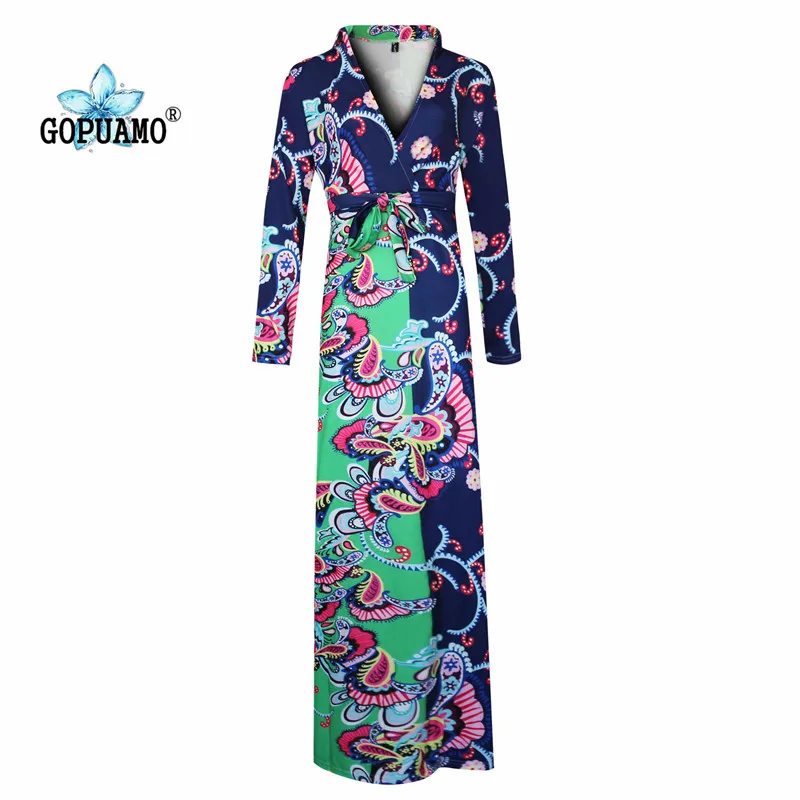 2019 разделение Boho пляжное платье туника Макси для женщин Вечеринка Сарафан Vestidos de