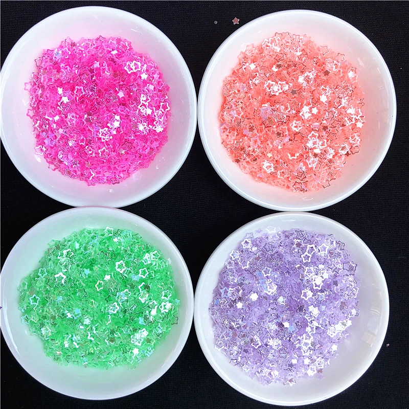 

10g/lot 4mm Hollow Plum Star Sequins Paillettes for Nails Art manicure,Wedding Decoration Confetti,DIY Slime Accessories