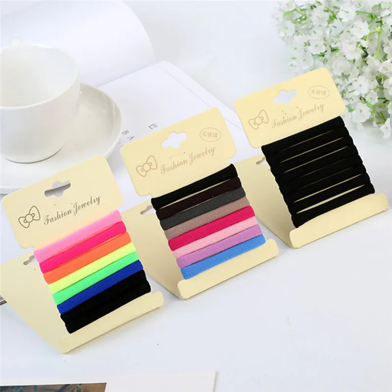 8PCS/LOT Women Girls Hair Band Ties Hair Accessories Girls Hairwear Colorful Elastic Rope Ring Hairband Ponytail Holder 5.5 CM