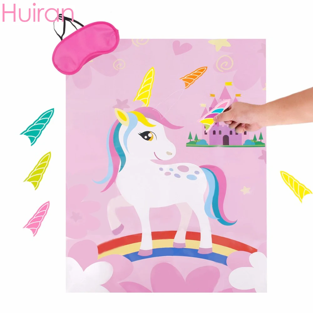 Игровой набор HUIRAN розовый Радужный Единорог декор для вечеринки единорог