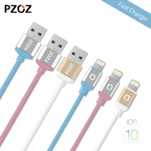 Pzoz Data Cable For iPhone Lighting Cable Fast Charger 2m ios 10 USB For iphone 6 s 7 plus i6 i5 iphone 5 5s Mobile Phone Cables