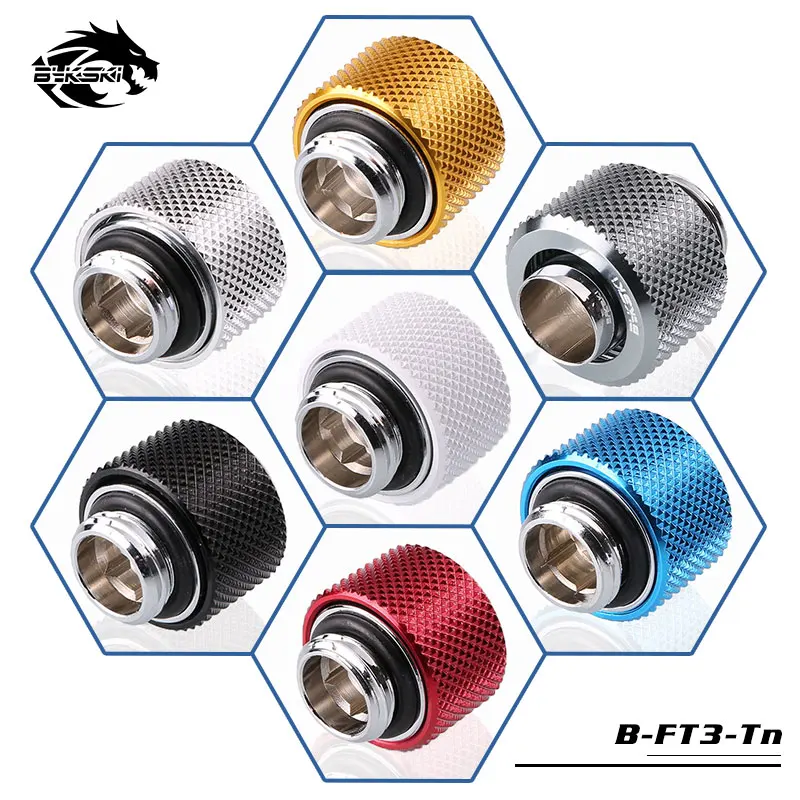 

Bykski 3/8'' Flexible Tube Hand Conpression Barbed Host Fitting 9.5X12.7mm Water Pipe G1/4'' Use B-FT3-TN