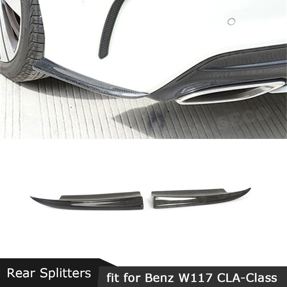 Для W117 разветвители для губ из углеродного волокна Benz CLA Class C117 CLA250 CLA45 AMG 2013