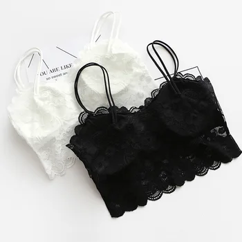 

Sexy Women Bra Summer Top Women Fashion Sheer Lace Floral Bralette Bras Girls Strappy Lingerie Underwear Sweet Wire Free Bra