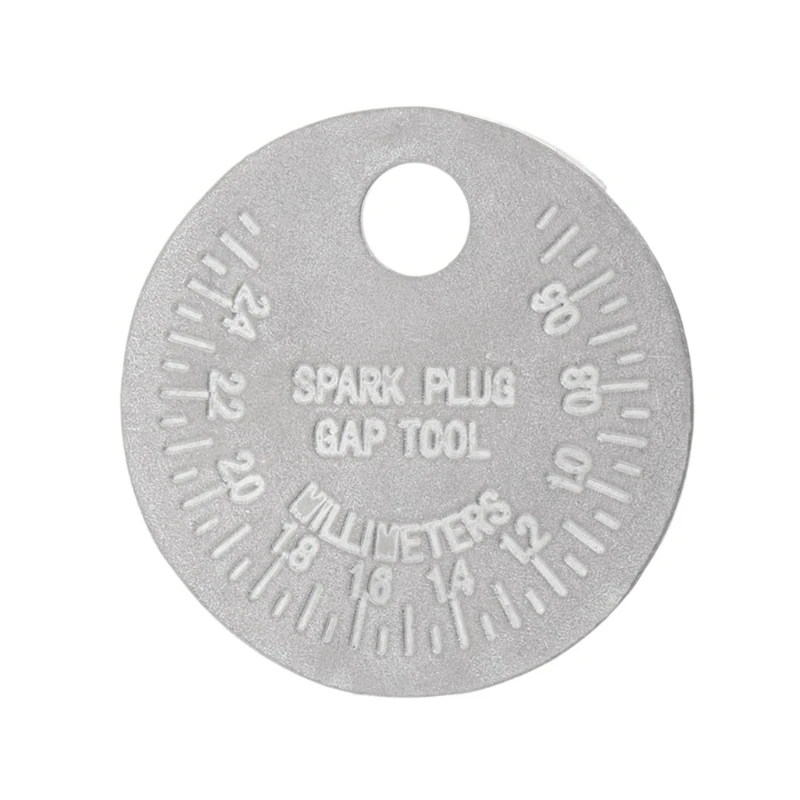 

Spark Plug Gap Gauge Tool Measurement Coin-Type 0.6-2.4mm Range Spark Plug Gage