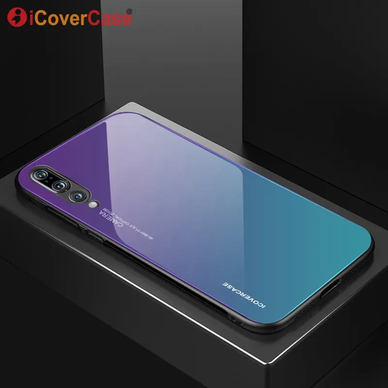 

Tempered Glass Case For Huawei P20 P20 Pro Silicone TPU Soft Edge Frame Cover Fashion Ultra Thin Cases For Huawei P20Pro Coque