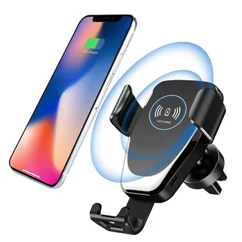 

Qi Car Wireless Charger for iPhone Xs Max XR X Samsung S10 S9 Infrared Smart Wireless Fast Charge Car Phone Holder