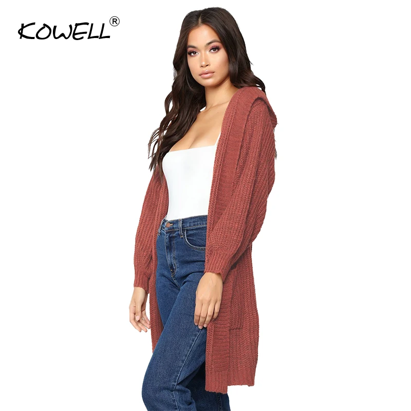 Women Hooded Sweater Solid Standard Open Stitch Cardigans 2018 Autumn Winter Knit Long Sleeve Cardigan Casual Sweaters Outerwear Women Hooded Sweater Solid Standard Open Stitch Cardigans 2018 Autumn Winter Knit Long Sleeve Cardigan Casual Sweaters Outerwear