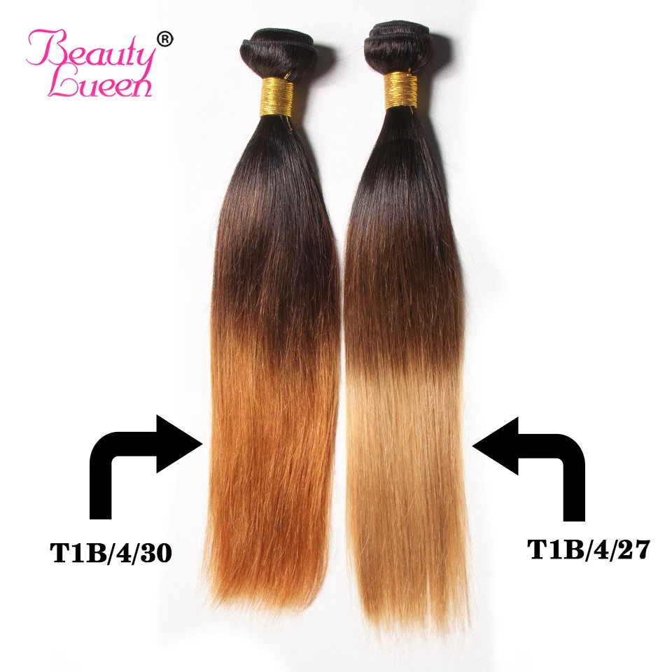 Brazilian blond straight ombre hair bundles t1b427(30) remy ombre human hair extensons 10bundles wholesale price ombre blonde 