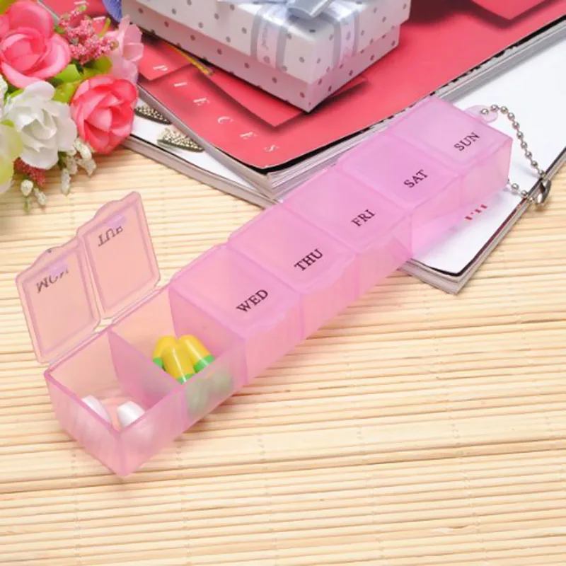 7 Days Weekly Tablet Pill Medicine Box Holder Storage Organizer Container Case Pill Box HG99