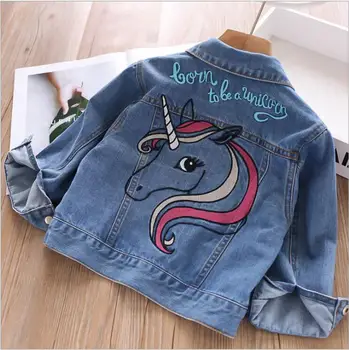 

girls denim jacket 2019 new kids cotton coats fashion high-grade baby girl coat sweet little girls clothing