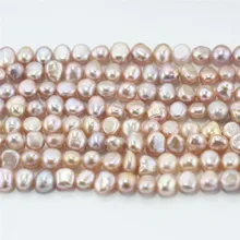 Snh 5strands/pack фиолетовый цвет AA сорт барокко Жемчуг культивированный Бусины, изготовление ювелирных изделий 7 мм, 14.5 дюймов Strand