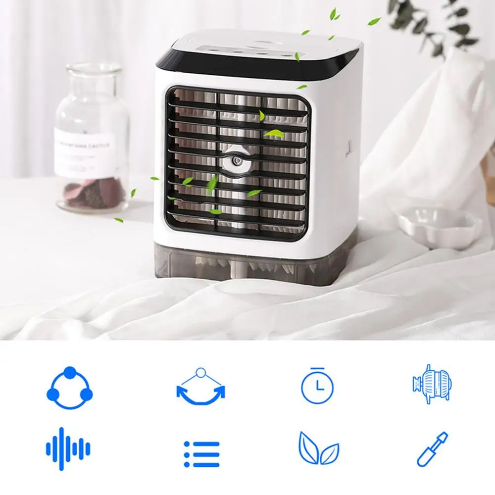 

USB Mini Air Conditioner Humidifier Home Office Dorm Outdoor Cooler Cooling Fan with remote control