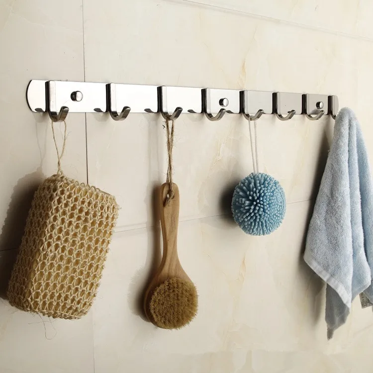 1PC Stainless Hooks Robe Hooks Coat Hat Holder Clothes Rack Hook Wall