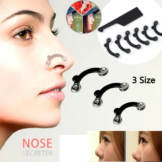 6PCS/Set 3 Sizes Beauty Nose Up Lifting Bridge Nose Shaper Massage Tool
