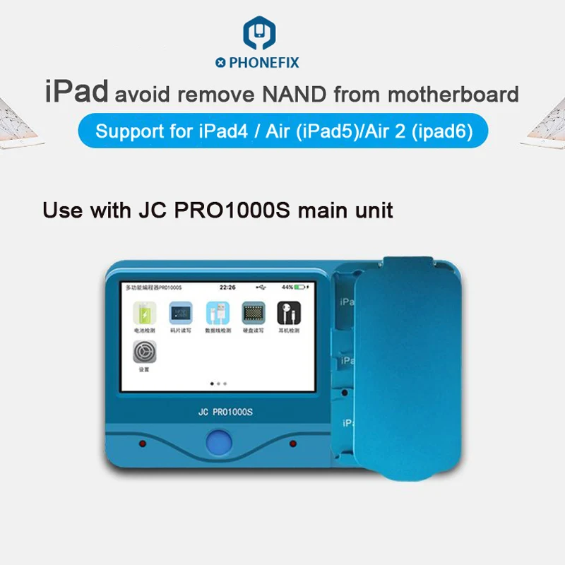 PHONEFIX JC PRO1000S IPad 2 3 4 5 6 Air 1 2 инструмент разблокировки NAND программатор Чтение Запись инструмент без удаления NAND от материнской платы