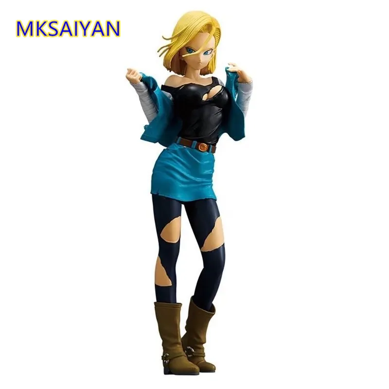 Dragon Ball Z Аниме Рисунок Android 18 блеск и модная игрушечных пластиковых экшн фигурок