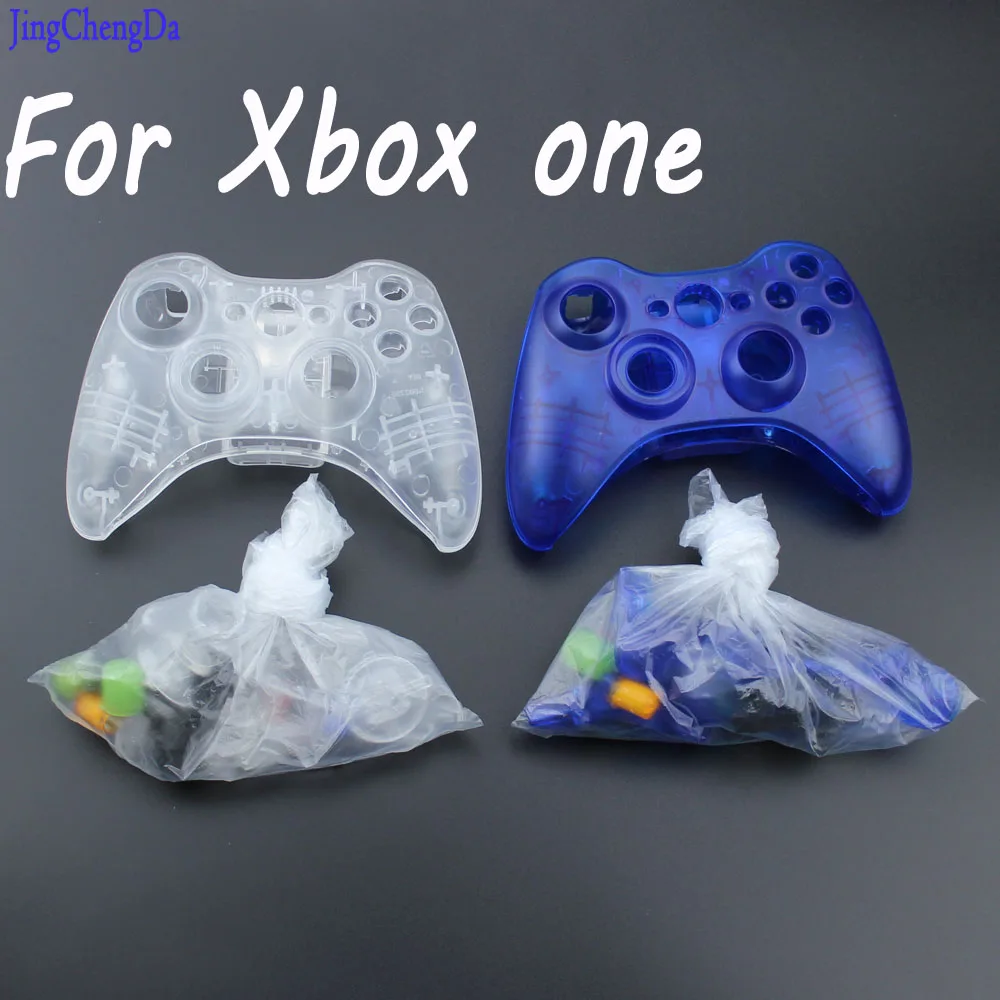 

transparent clear blue Portable Wireless Bluetooth Gamepad Remote Controller Full Housing Shell + Buttons For XBOX 360 Black