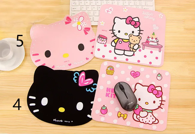 Hello-Kitty-Cute-Laptop-Computer-Mouse-Pad-Mat-Pink-Black-Color-Wholesale-Price