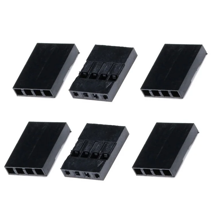 100pcs Dupont Head 2.54mm 4p 1x4p Dupont Plastic Shell Pin Head