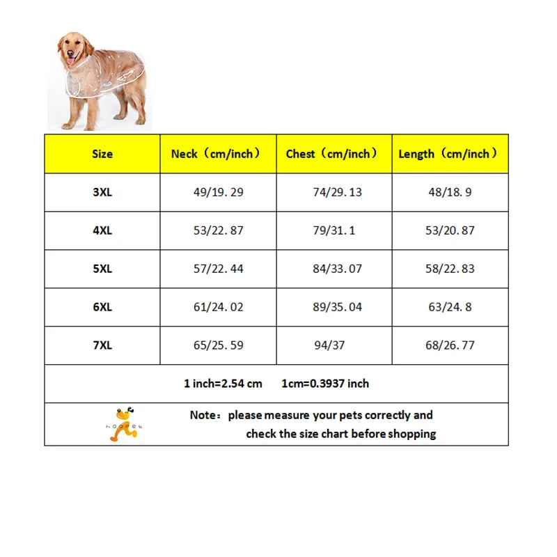 HOOPET дождевик для собак, дождевик для больших собак среднего размера, водонепроницаемая одежда для собак, куртка, одежда для щенков, повседневная одежда