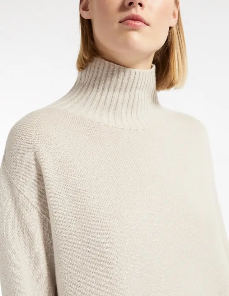 

Flat Knitted Cashmere Women Sweaters Max 18 Autumn Winter Top Quality Turtleneck Pullover pull femme hiver seamless