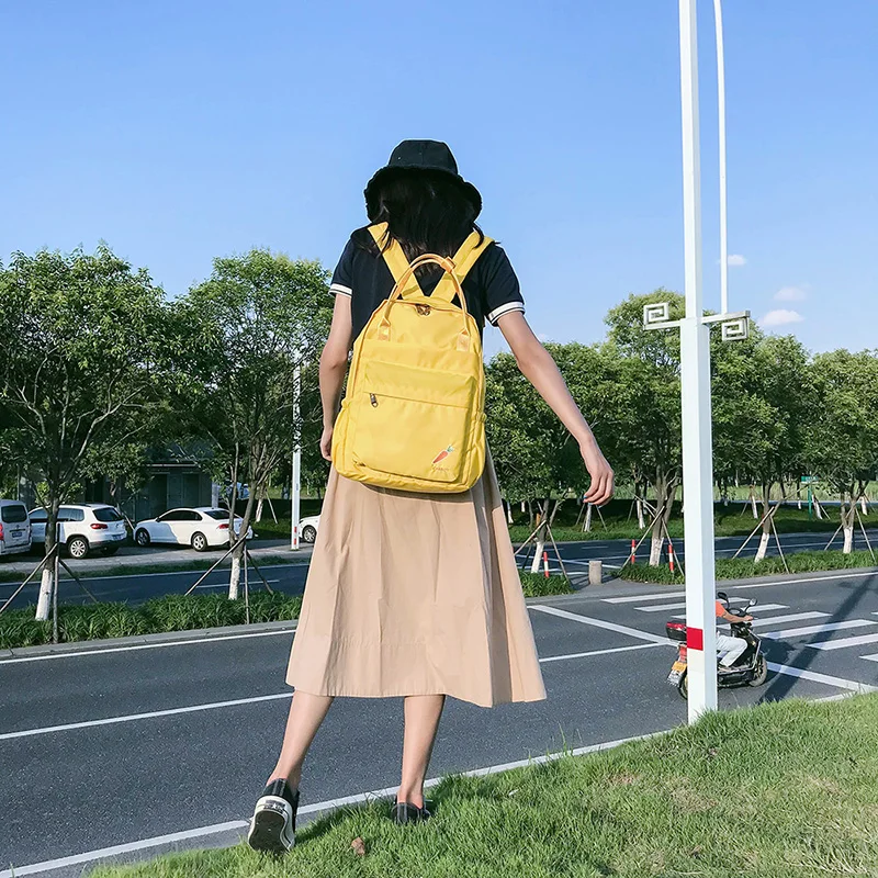 Menghuo 2018 New Preppy Style Fashion Embroidery Ladies Backpack Nylon High Quality Women School Shoulder Bag for Girls YouthIMG_0742