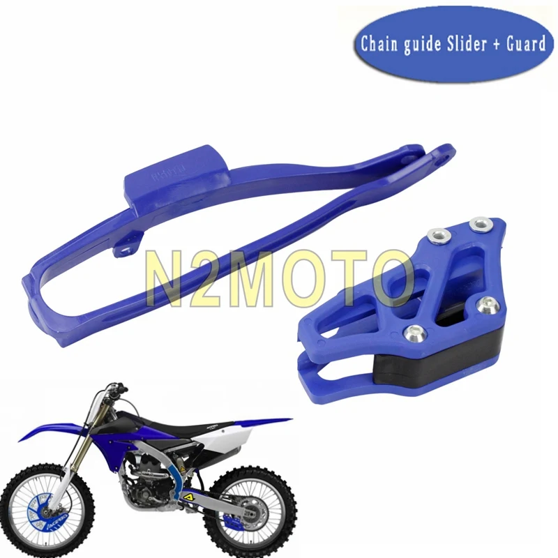 

Blue Motorcycle Swingarm Protector Chain Slider + Chain Guide Guard For Yamaha YZ125 YZ250 YZF250 YZF450 WR250 WR450 2007-2019