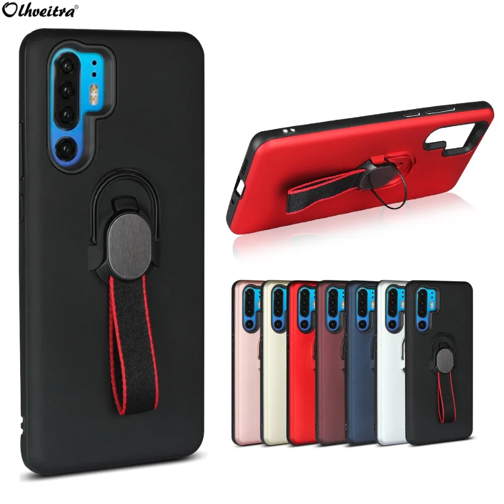 Olhveitra Car Phone Holder Magnet Fundas For Huawei Mate 10 20 Lite Maimang 7 6 Honor 9i Nova 2i Pro Case Ring Stand TPU |