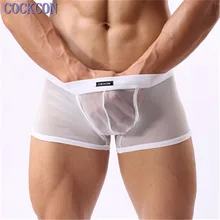 COCKCON Underwear Men boxeres waist slim transparent ropa interior men’s boxer sexy men underwear jockstrap gay underwear830