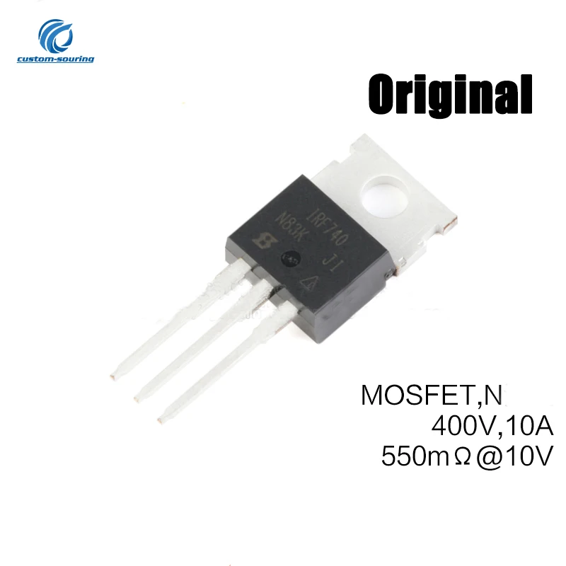 

50PC Original NEW DIP IRF740 IRF740PBF MOSFET N-Chan 400V 10A TO-220 Triode Transistor