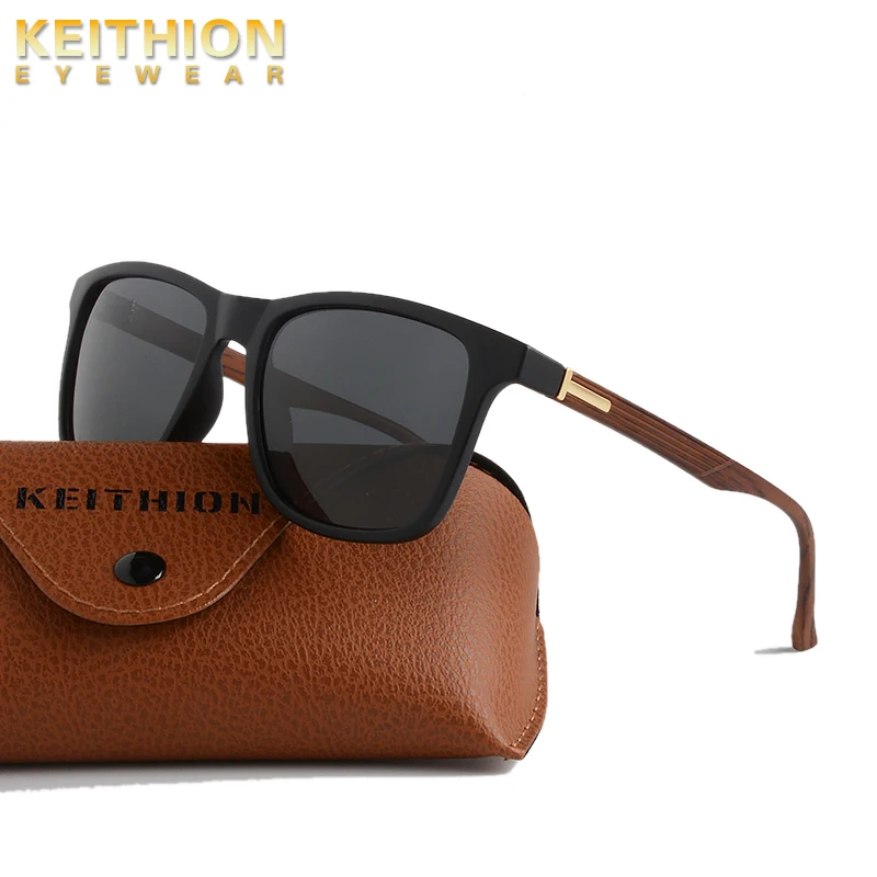 KEITHION Brand Design Polarized Sunglasses Men Square Frame Mirror Sun Glasses Outdoor Driving Fashion Uv400 Eyewear