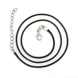 10 Pcs Wax Cord Adjustable Leather Rope Black String Lobster Clasp 1.5/2 mm DIY Handmade Necklace Chain Pendant Charms Findings 10 Pcs Wax Cord Adjustable Leather Rope Black String Lobster Clasp 1.5/2 mm DIY Handmade Necklace Chain Pendant Charms Findings