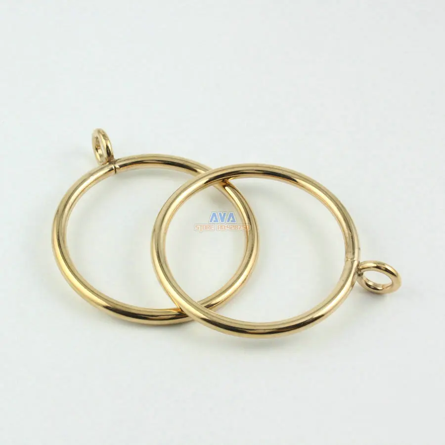 10 Pieces 45mm Gold Curtain Rings Curtain Sliding Hook Rings