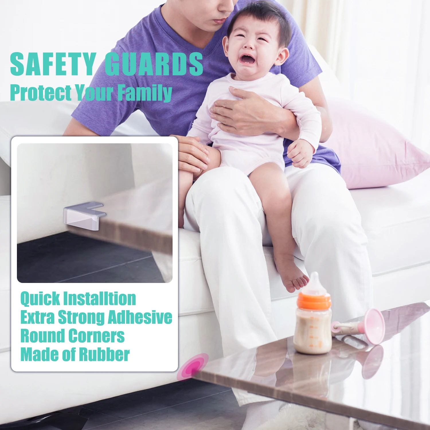 5 шт продукт для безопасности детей для проверки стеклянный стол углозащитные Детская резинка стол уголки протектор seguridad