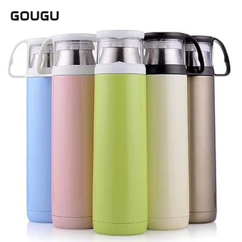 

350ML 500ML Vacuum Flasks Thermoses Cup Stainless Steel Water Tea Bottle with Coffee Cup Thermal Thermos Bottle Outdoor 1PC