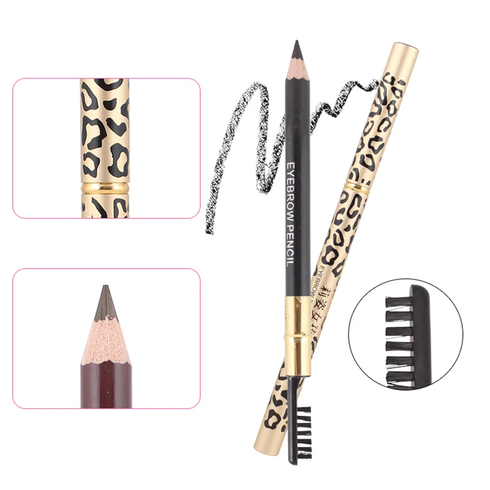 

Leopard Eyebrow Pencil Waterproof Longlasting Make Up Tool Eyebrow Pencil & Brush Eye Brow Eyel Fashion Makeup Tools