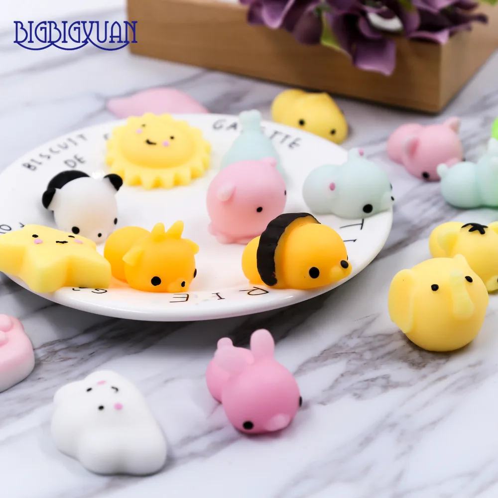 10 шт./лот ремни для телефона Kawaii Squishy Decompress мини милые различные животные