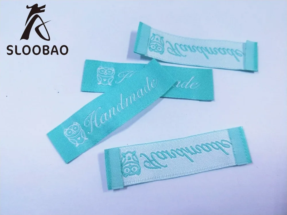 

Free shipping Handmade tags Woven Printed Labels Clothes Garment label DIY tags Craft Sewing Accessories