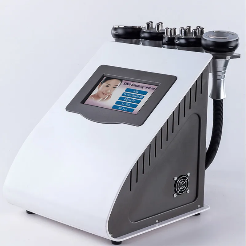 5в1 ультразвуковая липосакция 40K кавитационная вакуумная многополярная бицветная RF лазерная машина для похудения, радиочастотная машина для салона тела кожи