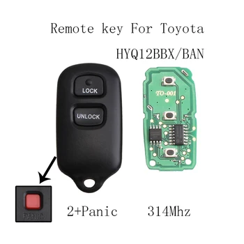 

2+1 Buttons Remote Car Key DIY For Toyota Highlander 2001 2002 2003 2004 2005 2006 2007 HYQ12BBX Original keys