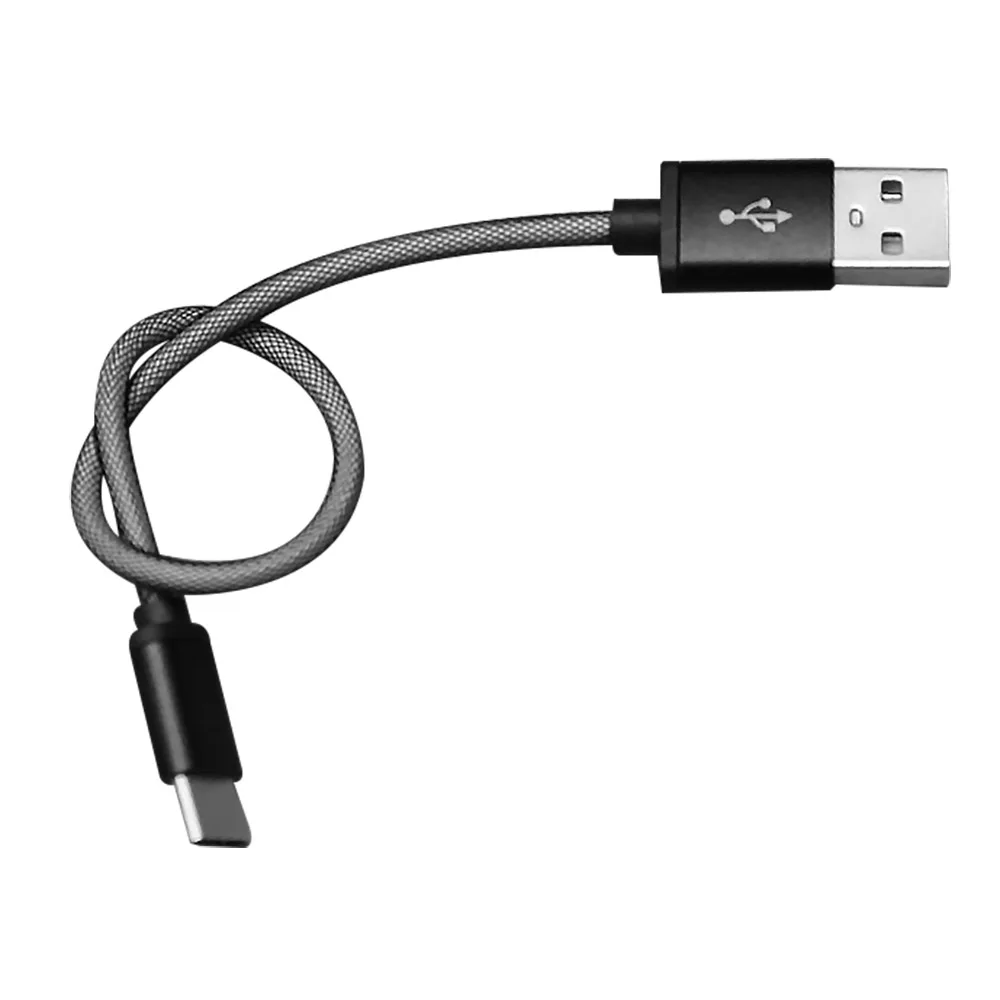 Powstro 20 см USB кабель для зарядки мобильного телефона type C кабель для Android usb зарядный кабель короткий кабель для Iphone - Цвет: black type c