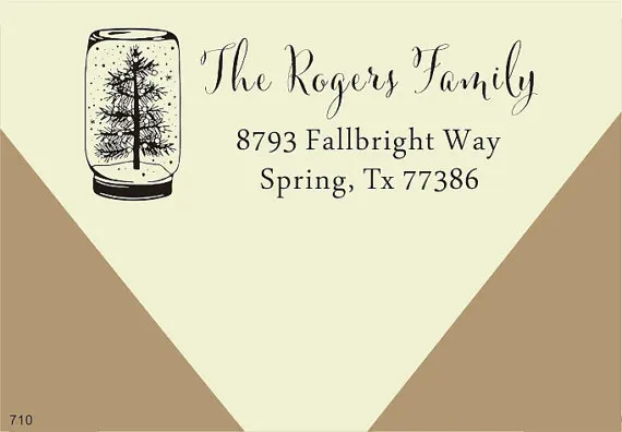 xmas gift christmas return address stamp holiday christmas card custom rubber stamps 25 x1