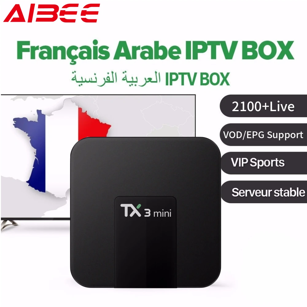 

5 Pieces 1 Year IPROTV Europe French Arabic IPTV Player with 2300+Live TV Channel Android 7.1 Smart TV BOX